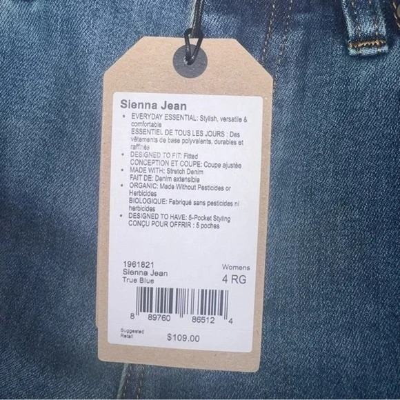 NWT prAna Sienna Stretch Cotton Stretch Mid Rise Skinny Jeans 4 27 True Blue - Picture 7 of 15